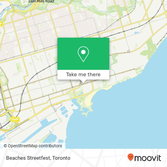 Beaches Streetfest map