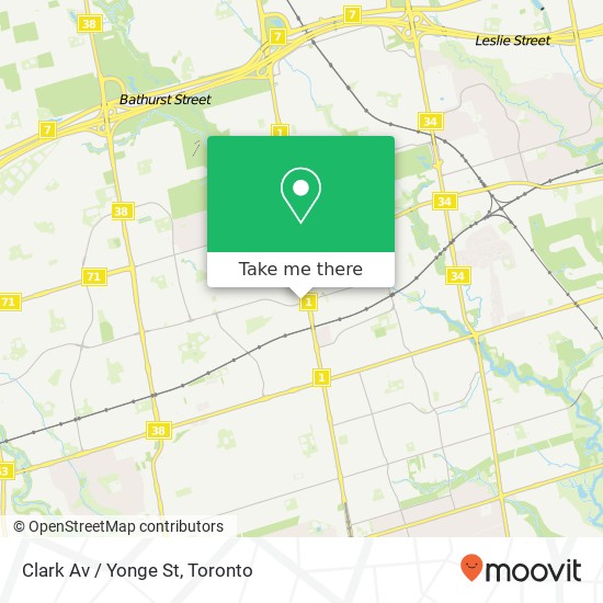 Clark Av / Yonge St map