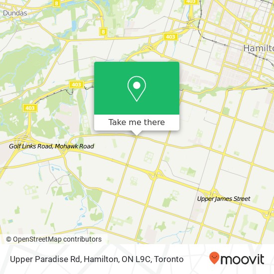 Upper Paradise Rd, Hamilton, ON L9C map