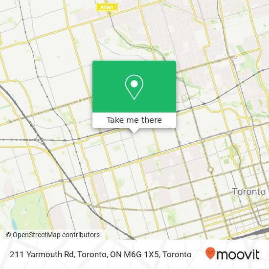 211 Yarmouth Rd, Toronto, ON M6G 1X5 map