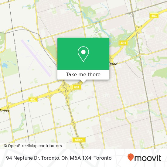 94 Neptune Dr, Toronto, ON M6A 1X4 map