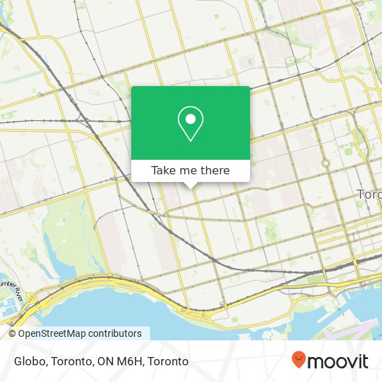 Globo, Toronto, ON M6H map