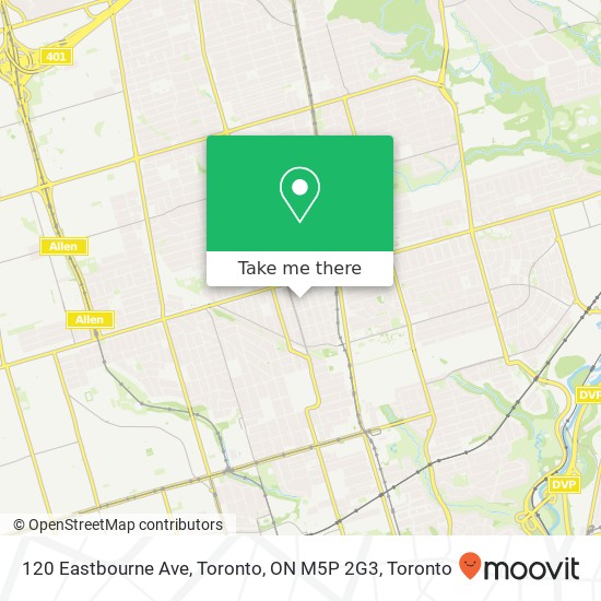 120 Eastbourne Ave, Toronto, ON M5P 2G3 map