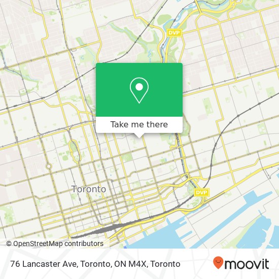 76 Lancaster Ave, Toronto, ON M4X map