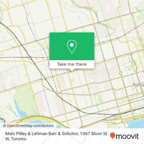 Malo Pilley & Lehman Barr & Solicitor, 1067 Bloor St W map