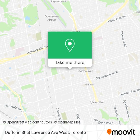 Dufferin St at Lawrence Ave West map