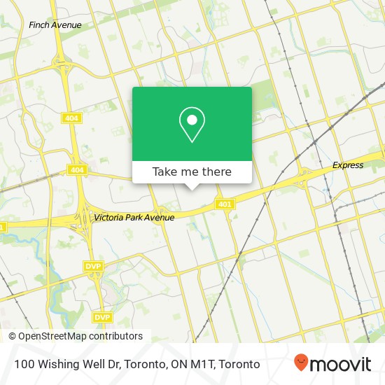 100 Wishing Well Dr, Toronto, ON M1T map
