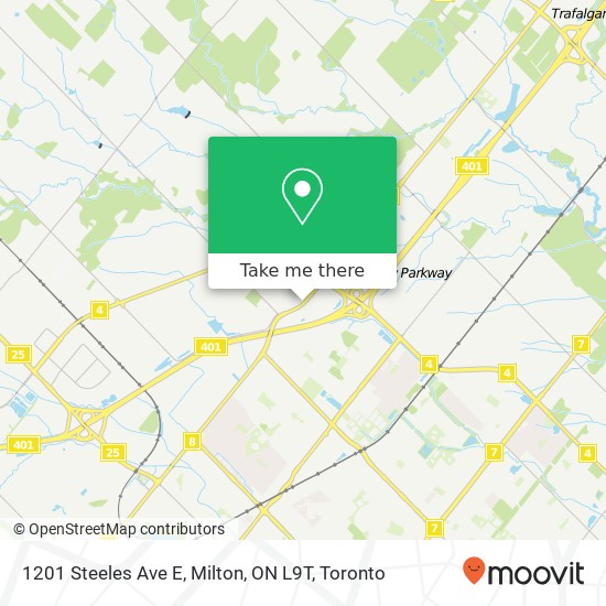 1201 Steeles Ave E, Milton, ON L9T map