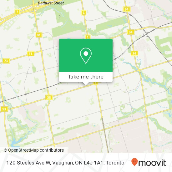 120 Steeles Ave W, Vaughan, ON L4J 1A1 map