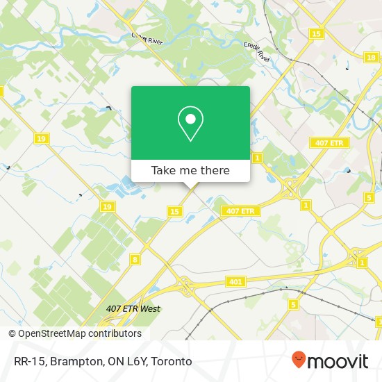 RR-15, Brampton, ON L6Y map