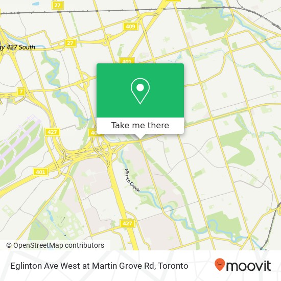 Eglinton Ave West at Martin Grove Rd map