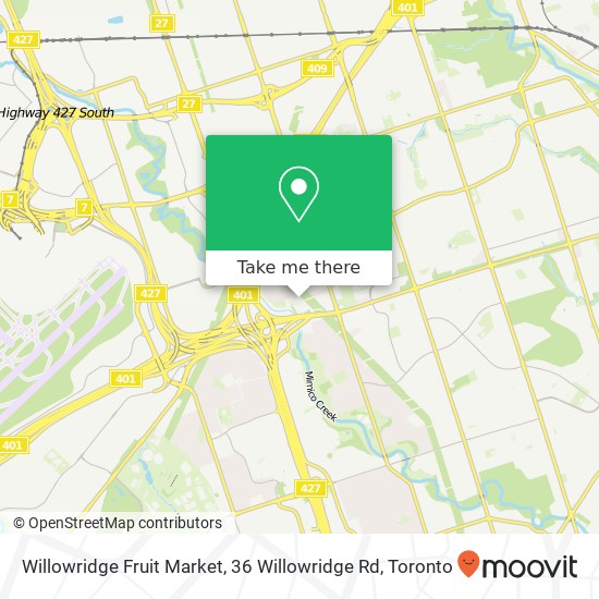 Willowridge Fruit Market, 36 Willowridge Rd map