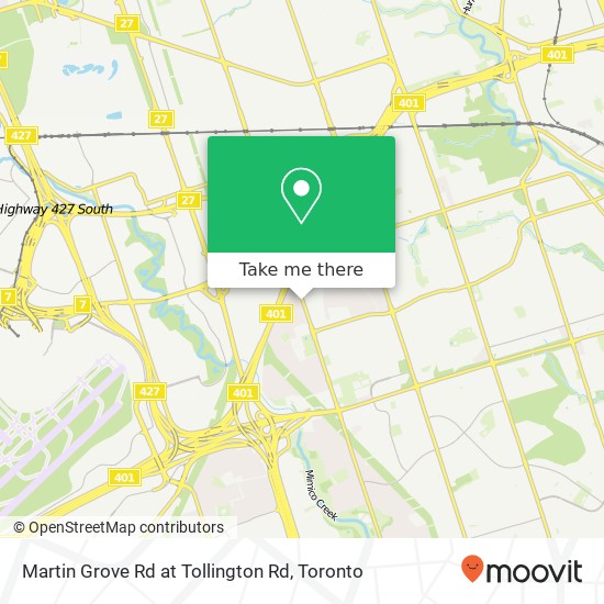 Martin Grove Rd at Tollington Rd map