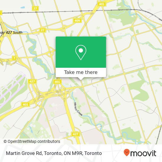 Martin Grove Rd, Toronto, ON M9R map