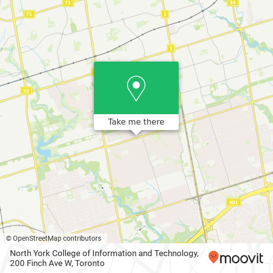 North York College of Information and Technology, 200 Finch Ave W plan