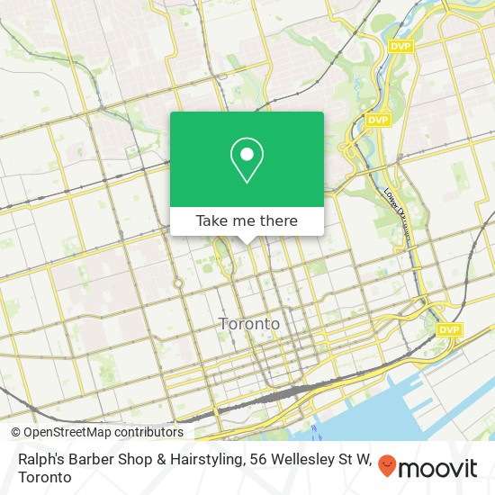 Ralph's Barber Shop & Hairstyling, 56 Wellesley St W map