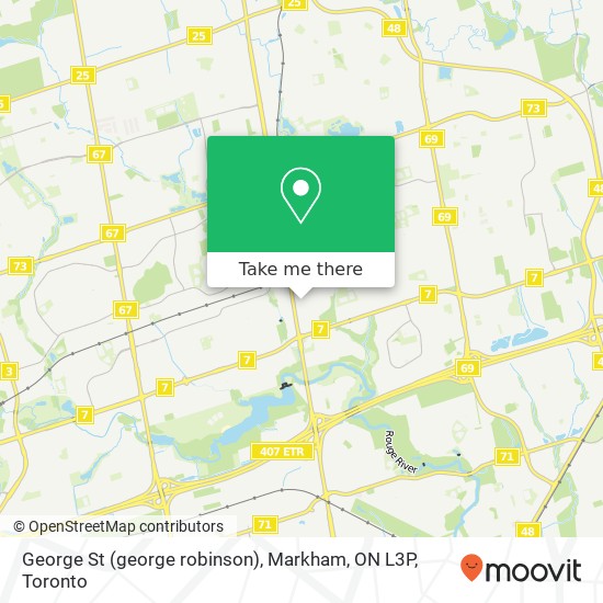 George St (george robinson), Markham, ON L3P map