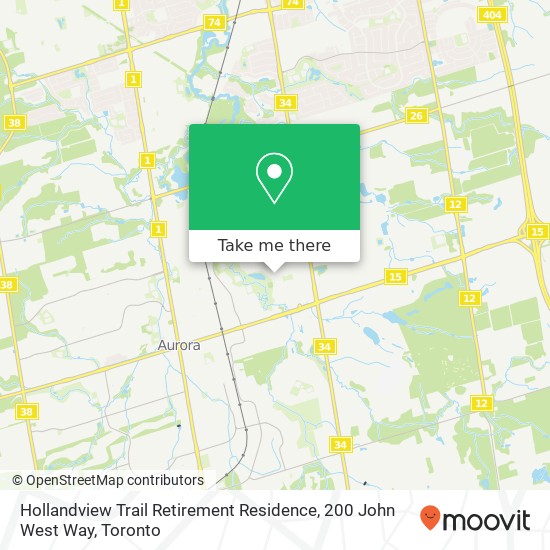 Hollandview Trail Retirement Residence, 200 John West Way map