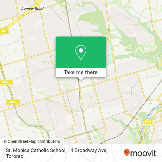 St. Monica Catholic School, 14 Broadway Ave map