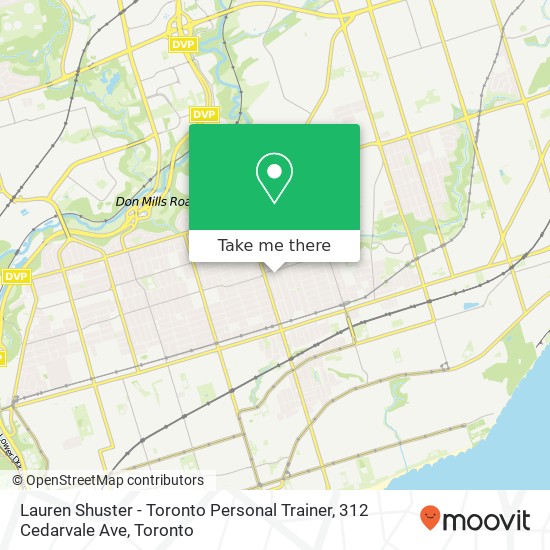 Lauren Shuster - Toronto Personal Trainer, 312 Cedarvale Ave map
