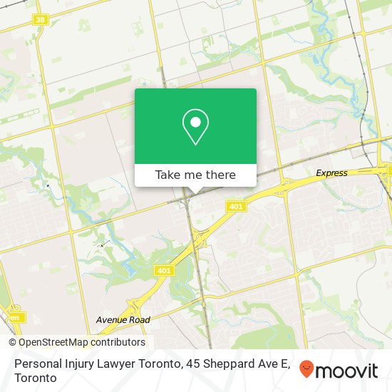 Personal Injury Lawyer Toronto, 45 Sheppard Ave E plan