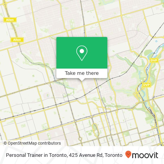 Personal Trainer in Toronto, 425 Avenue Rd plan