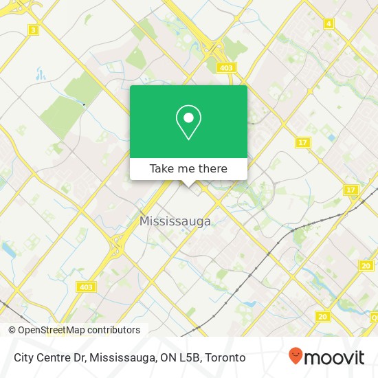 City Centre Dr, Mississauga, ON L5B map