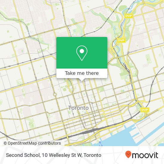 Second School, 10 Wellesley St W map