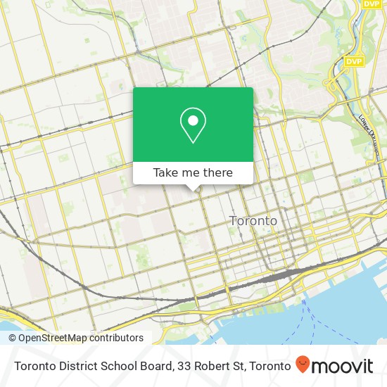 Toronto District School Board, 33 Robert St map