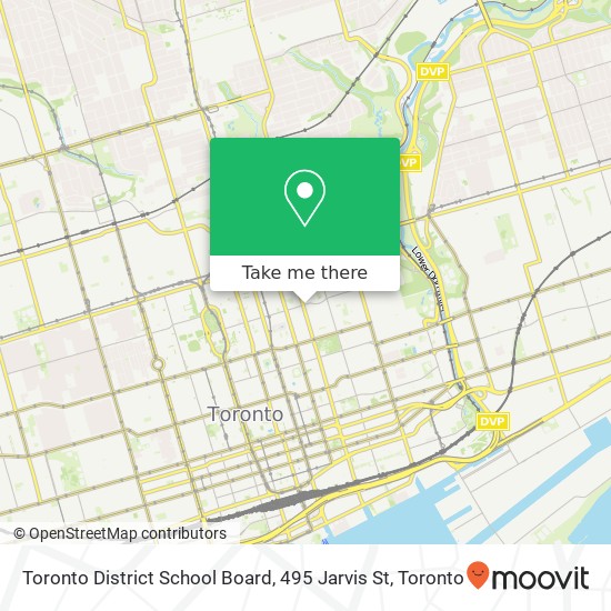 Toronto District School Board, 495 Jarvis St map