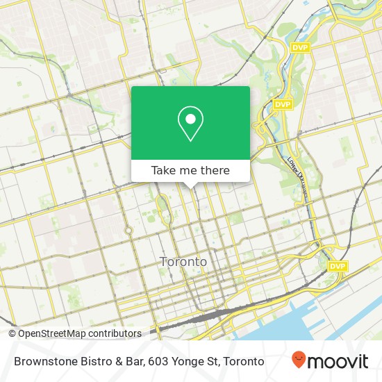 Brownstone Bistro & Bar, 603 Yonge St map