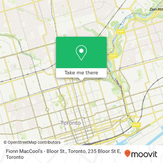 Fionn MacCool's - Bloor St., Toronto, 235 Bloor St E map