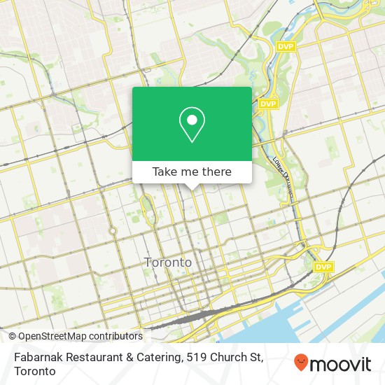 Fabarnak Restaurant & Catering, 519 Church St plan