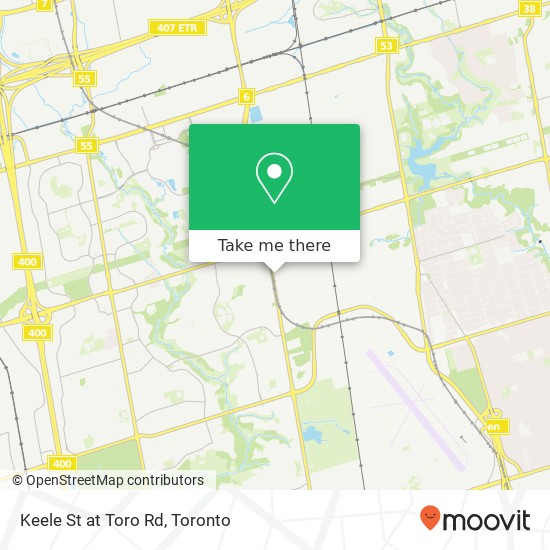 Keele St at Toro Rd map