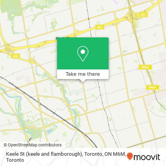 Keele St (keele and flamborough), Toronto, ON M6M map