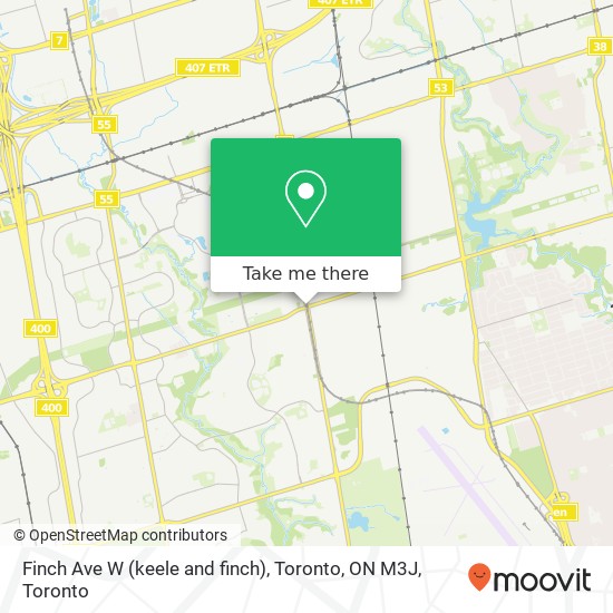 Finch Ave W (keele and finch), Toronto, ON M3J map