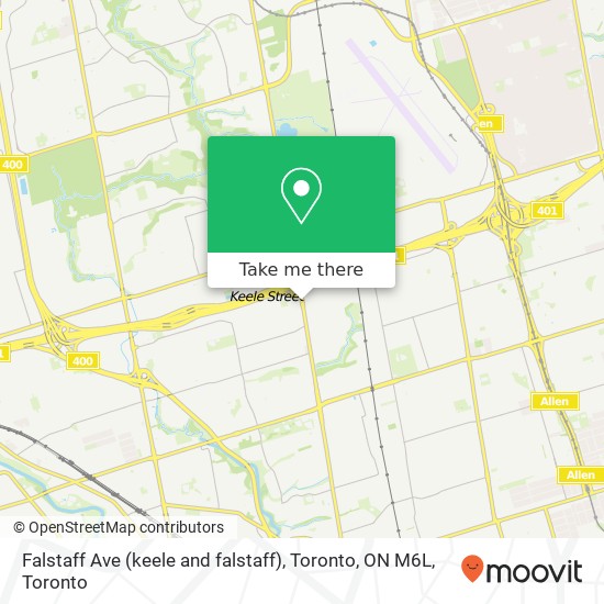 Falstaff Ave (keele and falstaff), Toronto, ON M6L map