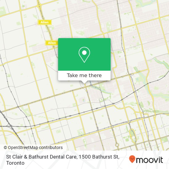 St Clair & Bathurst Dental Care, 1500 Bathurst St map