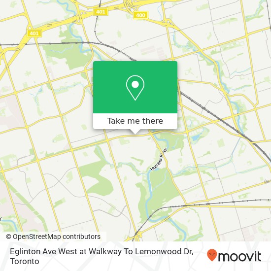 Eglinton Ave West at Walkway To Lemonwood Dr map