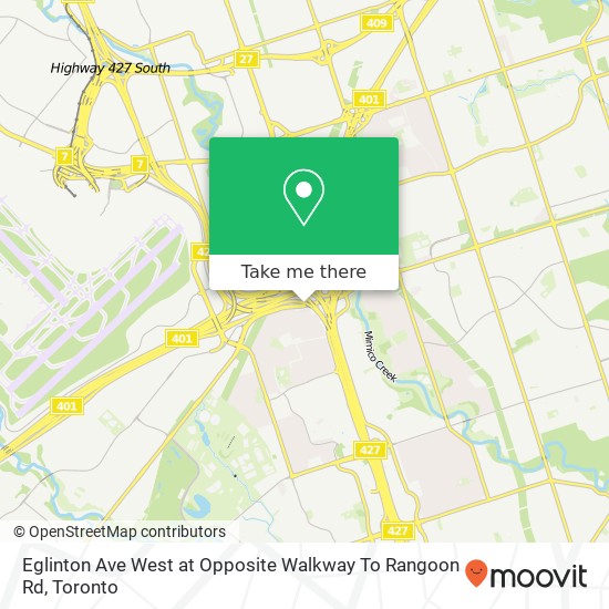 Eglinton Ave West at Opposite Walkway To Rangoon Rd map