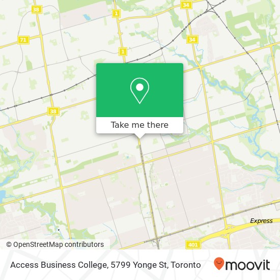 Access Business College, 5799 Yonge St map