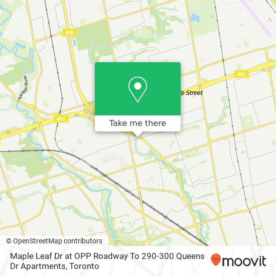 Maple Leaf Dr at OPP Roadway To 290-300 Queens Dr Apartments map