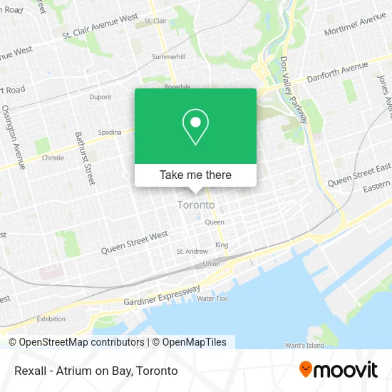 Rexall - Atrium on Bay map