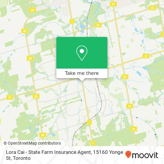 Lora Cai - State Farm Insurance Agent, 15160 Yonge St map