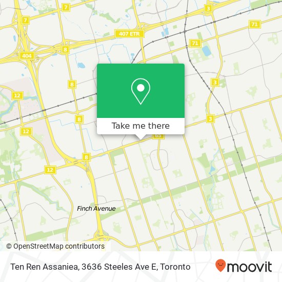 Ten Ren Assaniea, 3636 Steeles Ave E map