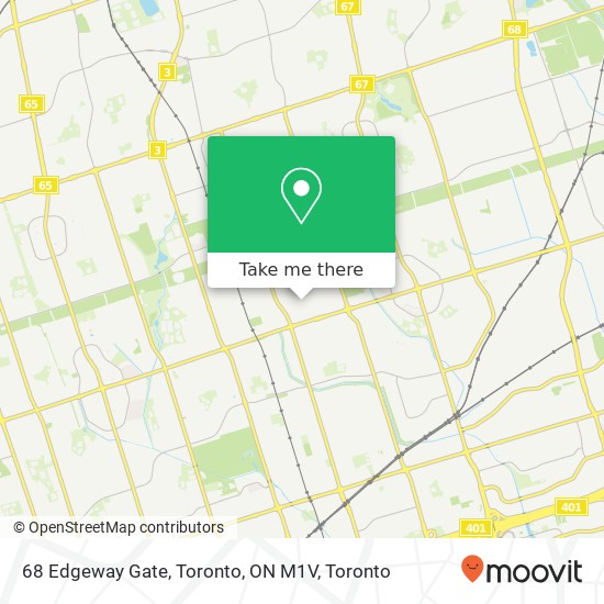68 Edgeway Gate, Toronto, ON M1V map