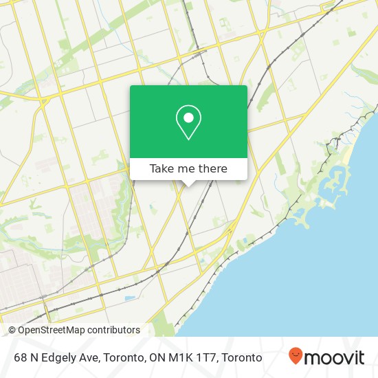 68 N Edgely Ave, Toronto, ON M1K 1T7 map
