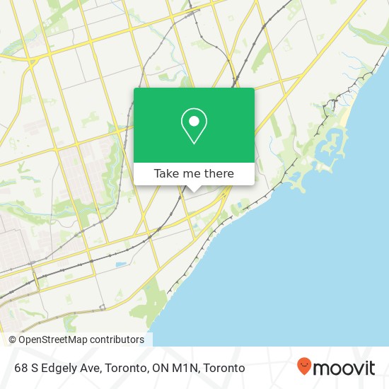 68 S Edgely Ave, Toronto, ON M1N map