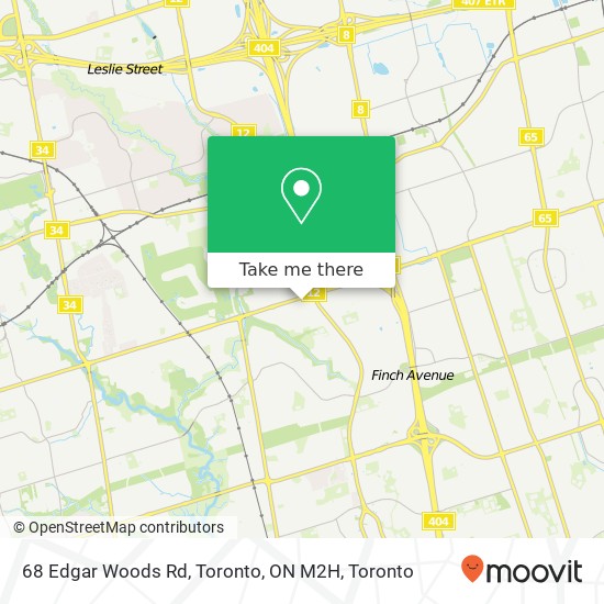 68 Edgar Woods Rd, Toronto, ON M2H map