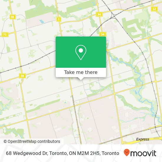 68 Wedgewood Dr, Toronto, ON M2M 2H5 map